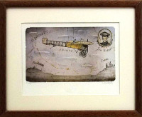 Aleš Vondřich - První vzlet inženýra Jana Kašpara - signovaný umělecký tisk